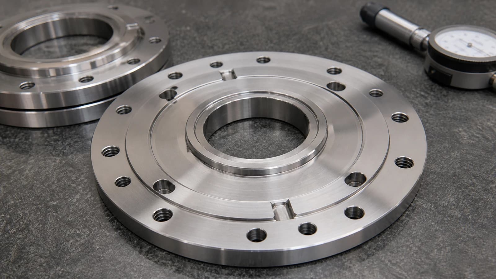 CNC-turned 304 stainless harmonic reducer flange