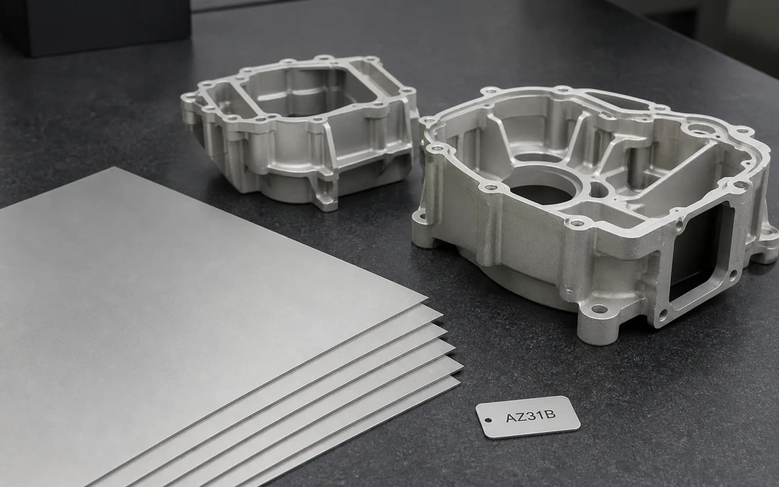 Machined magnesium alloy round components