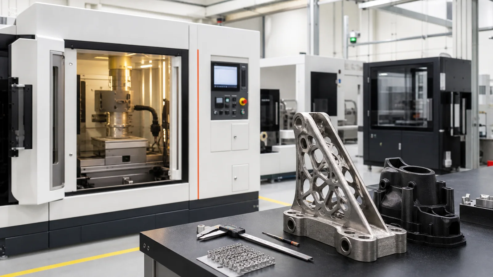 Industrial additive manufacturing cell producing functional parts
